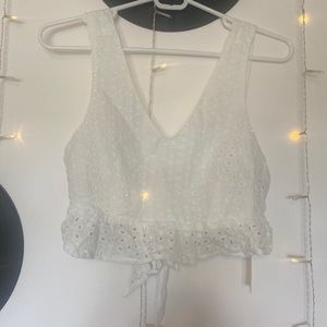 Tie back Eyelet Tank Top